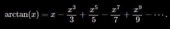 Arctan function with Taylor series